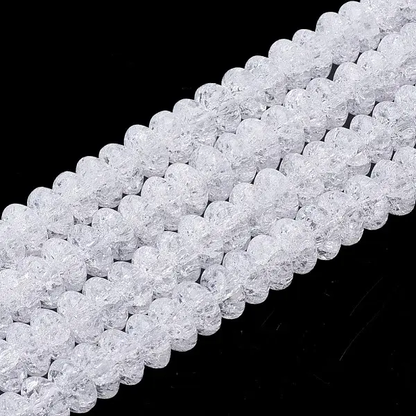 Synthetic Crackle Quartz Beads Strands