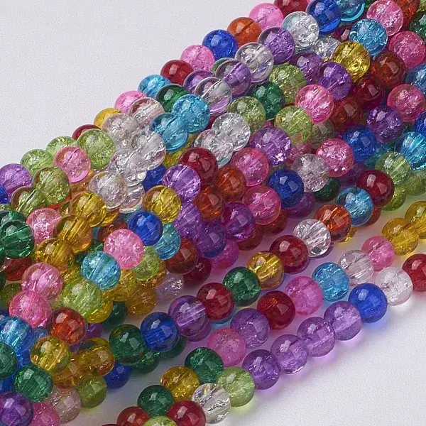 Crackle Glass Beads Strands