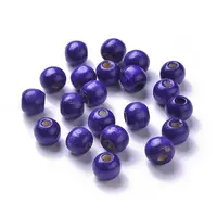 Dyed Natural Wood Beads