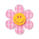 Tartan Pattern Acrylic Big Pendants