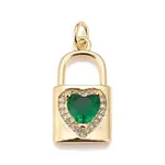 Brass Micro Pave Cubic Zirconia Pendants