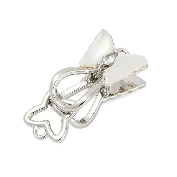 Brass Micro Pave Clear Cubic Zirconia Box Clasps