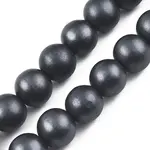 Painted Natural Wood Beads Strands