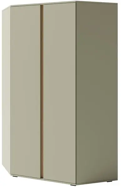 Rohová šatní skříň hailee - zelená/dub písečný