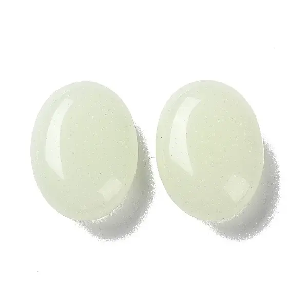 Synthetic Luminous Stone Flat Oval Palm Stone