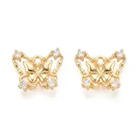 Brass Micro Pave Cubic Zirconia Charms