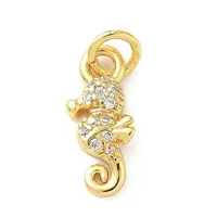 Brass Micro Pave Cubic Zirconia Charms