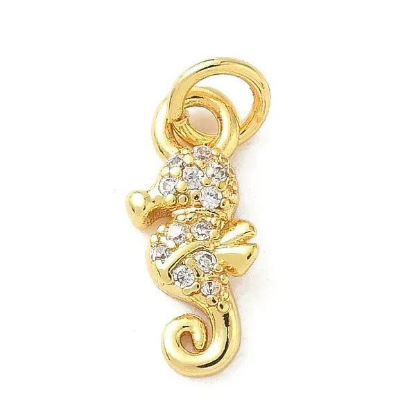 Brass Micro Pave Cubic Zirconia Charms