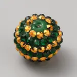 Saint Patrick's Day Theme Chunky Resin Rhinestone Bubblegum Ball Beads