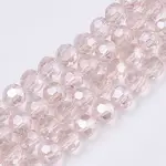 Faceted(32 Facets) Electroplate Glass Bead Strands