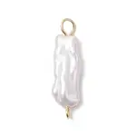 Natural Keshi Pearl Connector Charms
