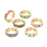 Flat Round Cubic Zirconia Cuff Ring