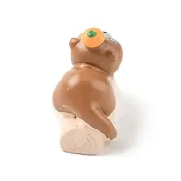 Resin Otter Sitting in Stump Figurines Ornament