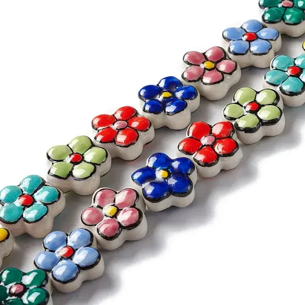 Handmade Porcelain Flower Beads Strands