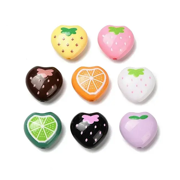 Printed Opaque Acrylic Beads