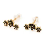 Brass Micro Pave Cubic Zirconia Stud Earrings