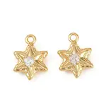 Ocean Theme Brass Micro Pave Cubic Zirconia Charms