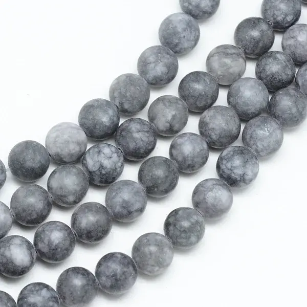 Natural White Jade Bead Strands