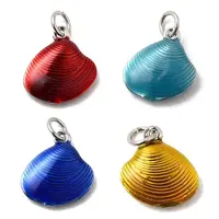 Brass Enamel Shell Charms