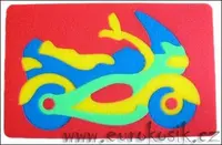 Pěnové puzzle 2d - motorka