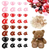 80 Sets 16 Styles Triangle Plastic Craft Safety Screw Noses