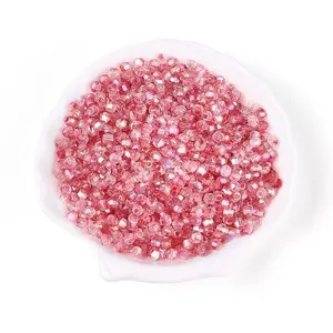 Transparent Spray Painted Glass Beads