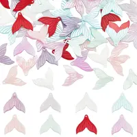 64Pcs 8 Colors Opaque Cellulose Acetate(Resin) Pendants