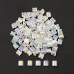 FGB 2-Hole Transparent Glass Seed Beads