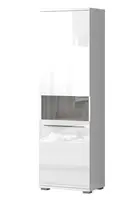 Vysoká vitrína s osvětlením tiana - bílá