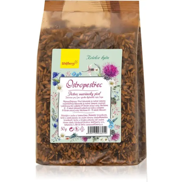 Wolfberry Kolekce bylin Ostropestřec plod sypaný čaj pro podporu zažívání 50 g
