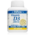 MedPharma Vitamin D3 2000IU tobolky pro normální funkci imunitního systému, stav kostí, zubů a činnost svalů 107 cps