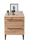 Noční stolek nathan - dub artisan/černá