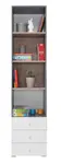 Úzký regál omega ii - bílá/dub/beton