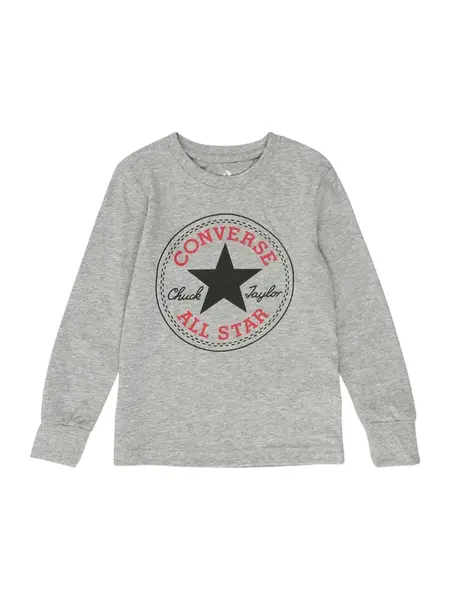 CONVERSE Tričko  sivá / červená / čierna