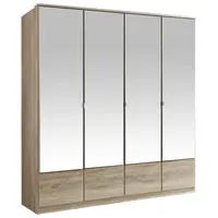 MID.YOU ŠATNÍ SKŘÍŇ SE ZRCADLEM, barvy dubu, 180/199/58 cm