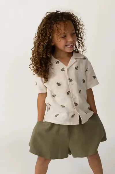 Dětská lněná košile Donsje Deccie Shirt Frogs