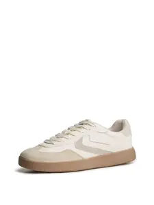 Bershka Nízke tenisky  béžová / biela