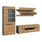 Livetastic OBÝVACÍ STĚNA dub artisan