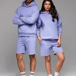 Ombre UNISEX sweatshirt set hoodie + athleisure shorts