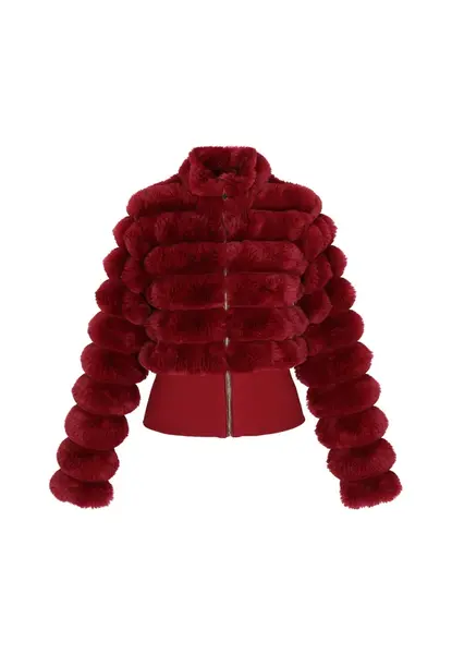 faina Prechodná bunda  tmavočervená