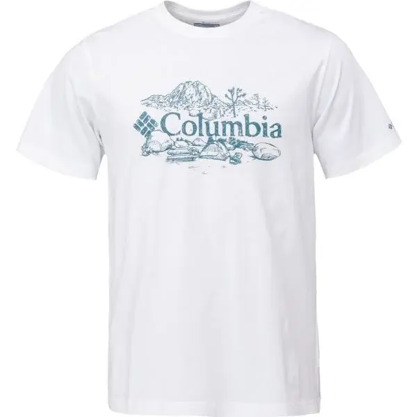 Columbia KETTLE RIVER GRAPHIC TEE Pánské triko, bílá, velikost