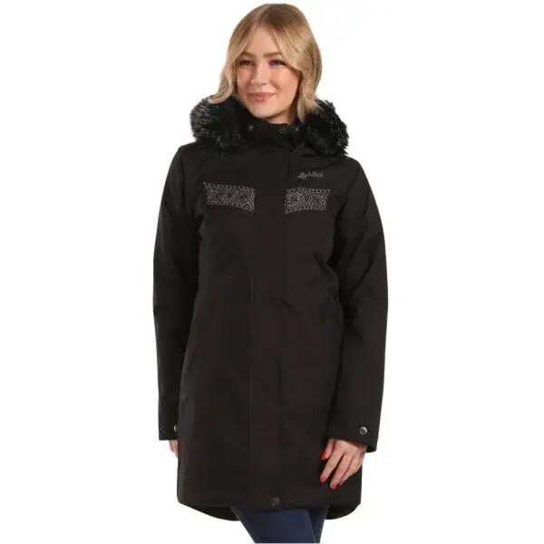 KILPI PERU Dámský zimní kabát, černá, velikost