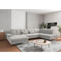 Sit & More SEDACÍ SOUPRAVA, textil, barvy stříbra