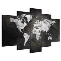 artgeist MALBA NA PLÁTNĚ, mapa světa, 200/100/1,5 cm