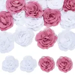 20Pcs 2 Colors Polyester Flower Ornament Accessories