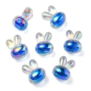 UV Plating Rainbow Iridescent Acrylic Beads