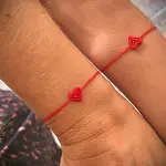Handmade Minimalist Woven Heart Friendship Adjustable Polyester Cord Bracelets for Unisex