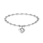 Heart 304 Stainless Steel Bead Stretch Bracelets for Women