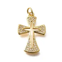 Brass Micro Pave Cubic Zirconia Pendants