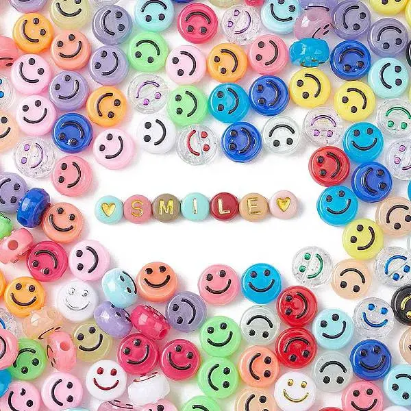 DIY Smiling Face Stretch Bracelet Making Kit